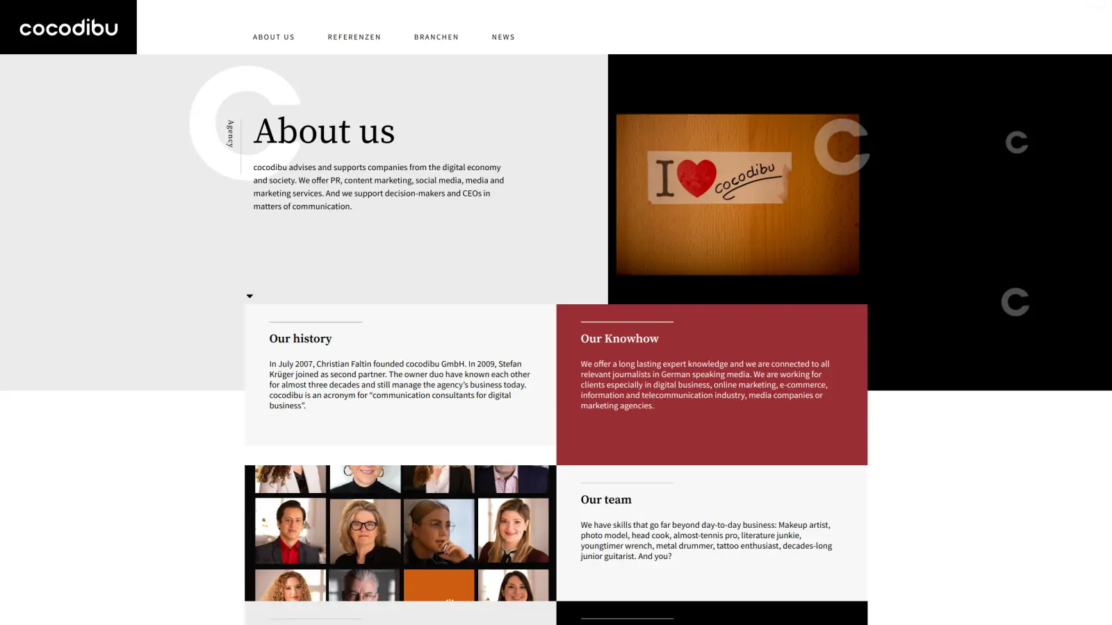 A screenshot of Cocodibu project website.