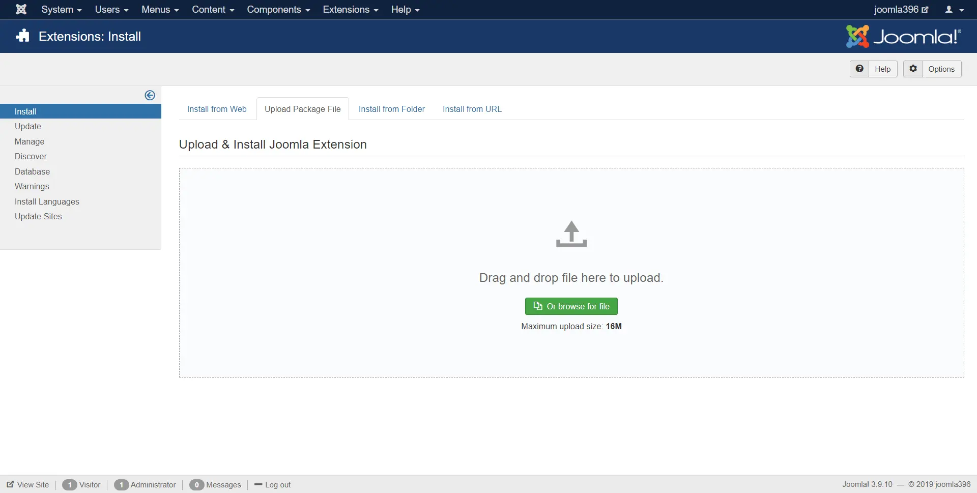 Image where template styles is located inside Joomla administrator.